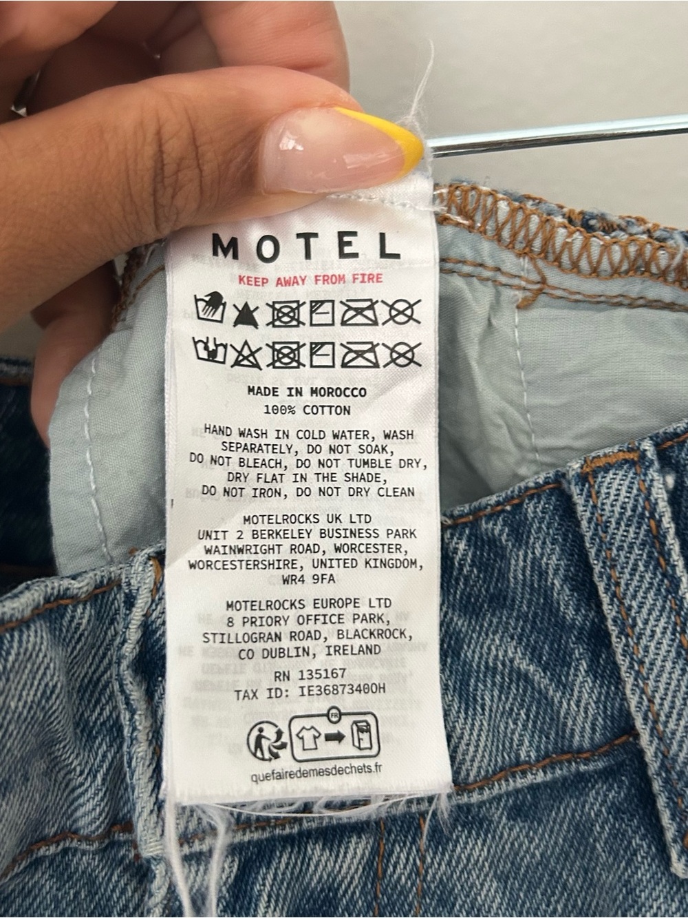 Motel Rocks Low Rise Wide Leg Parallel Jeans - Medium Wash, Size 28 - Picture 6 of 9